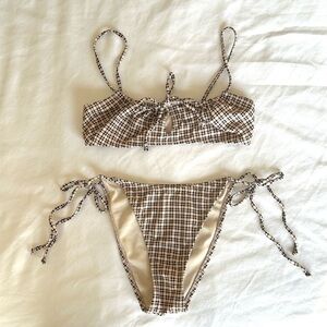 Pacsun Eco Plaid Bikini Set